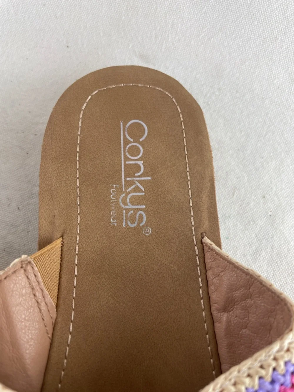 Corkys Crochet Crossover Slide Sandals Size 10